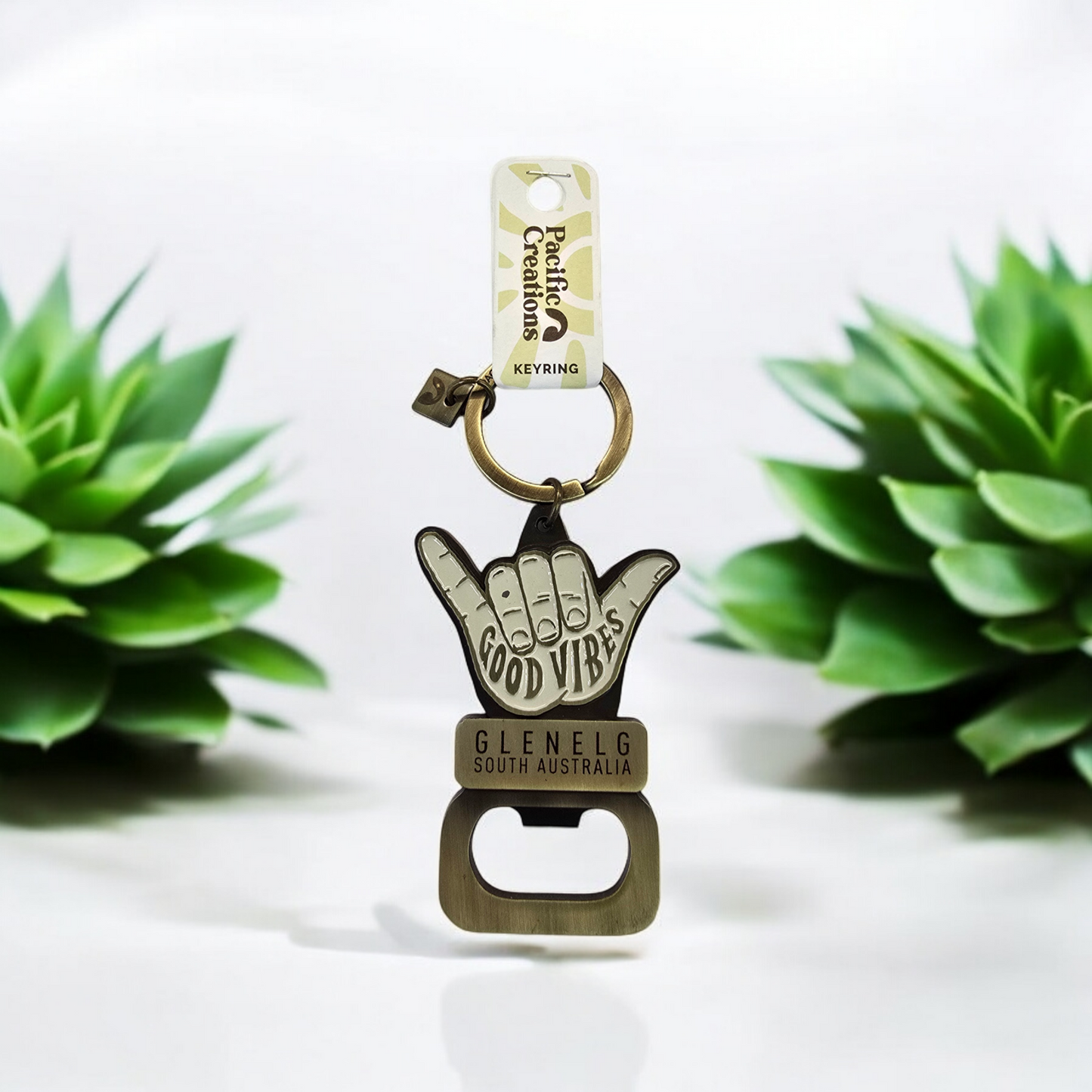 Glenelg South Australia Souvenir Bottle Opener Keyring - Shaka