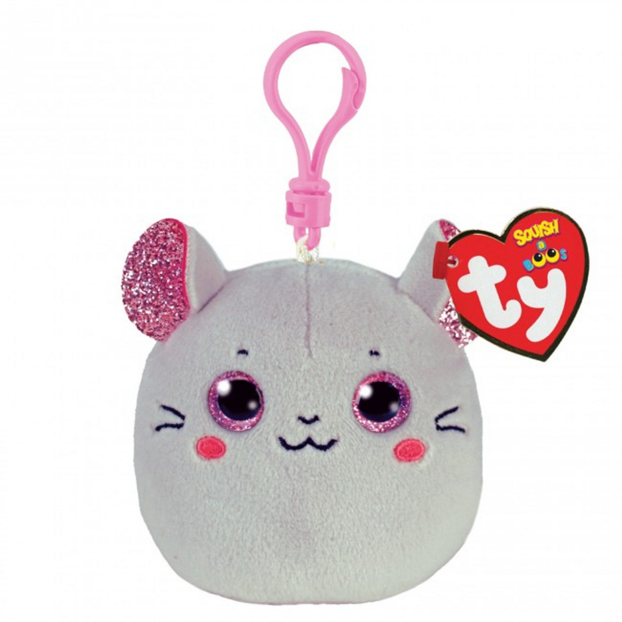 TY Squishy Beanies Catnip the Mouse Squish Clip