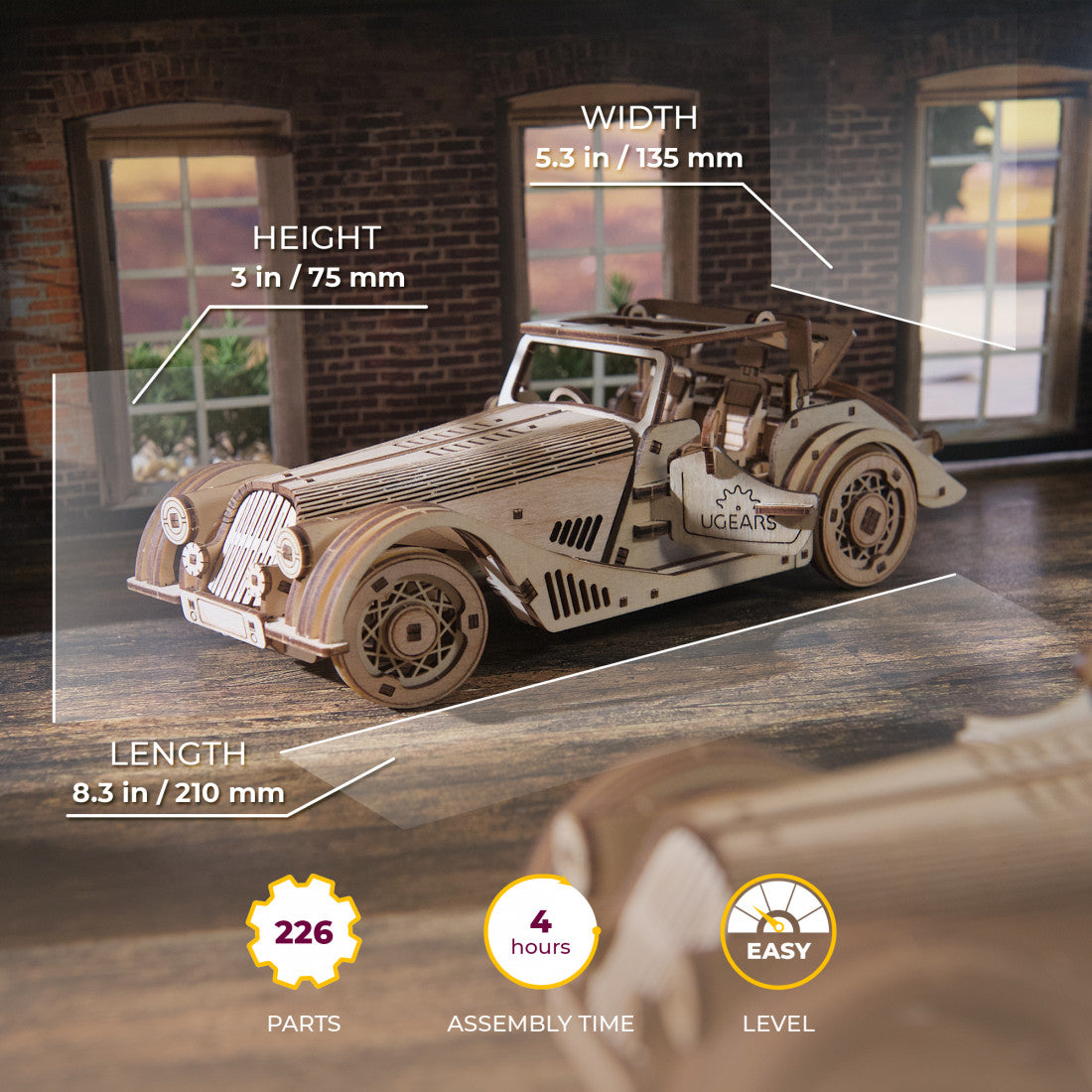 UGEARS Sports Car Rapid Mouse model kit