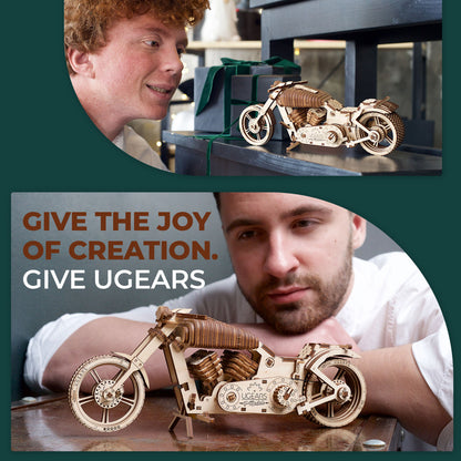 Ugears Self-propelled Wooden 3D Puzzle Bike VM-02